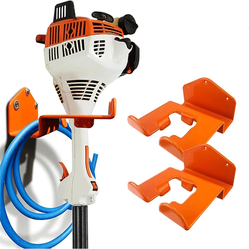 HOT-Garage Wall Hooks 2Pcs Garage Hooks Utility Double Heavy Duty Wall Mount Garage Storage Organization Tool Hangers