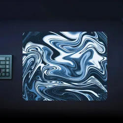 XL Liquid Formation Large Decorative Desk Mat and Mouse Pad - 400x450mm - 3mm thick (Pearl white)