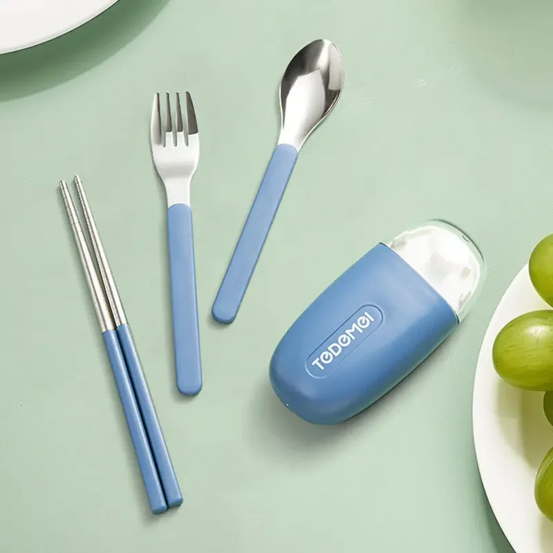 Foldable Tableware Set Portable Chopsticks Spoon Detachable Cutlery Travel Tableware Picnic Dinnerware Camping Cutlery Set