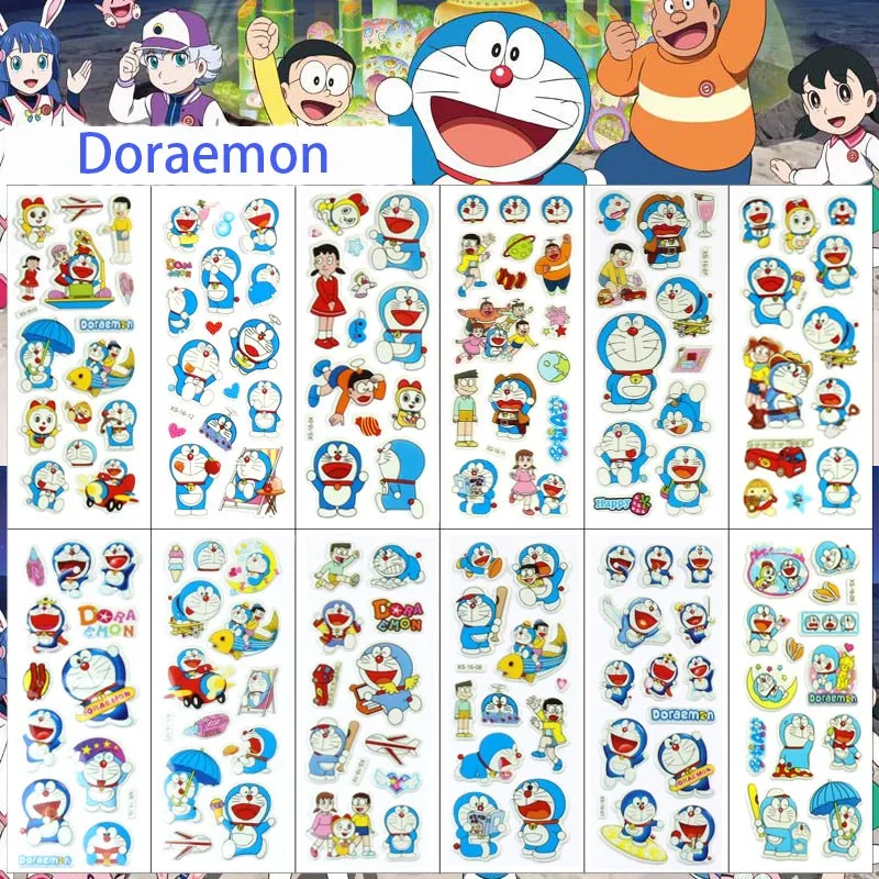 

60 шт./партия, креативные наклейки Doraemon, милые наклейки для скрапбукинга «сделай сам», дневника, декоративные наклейки для запечатывания, наклейки для альбомов