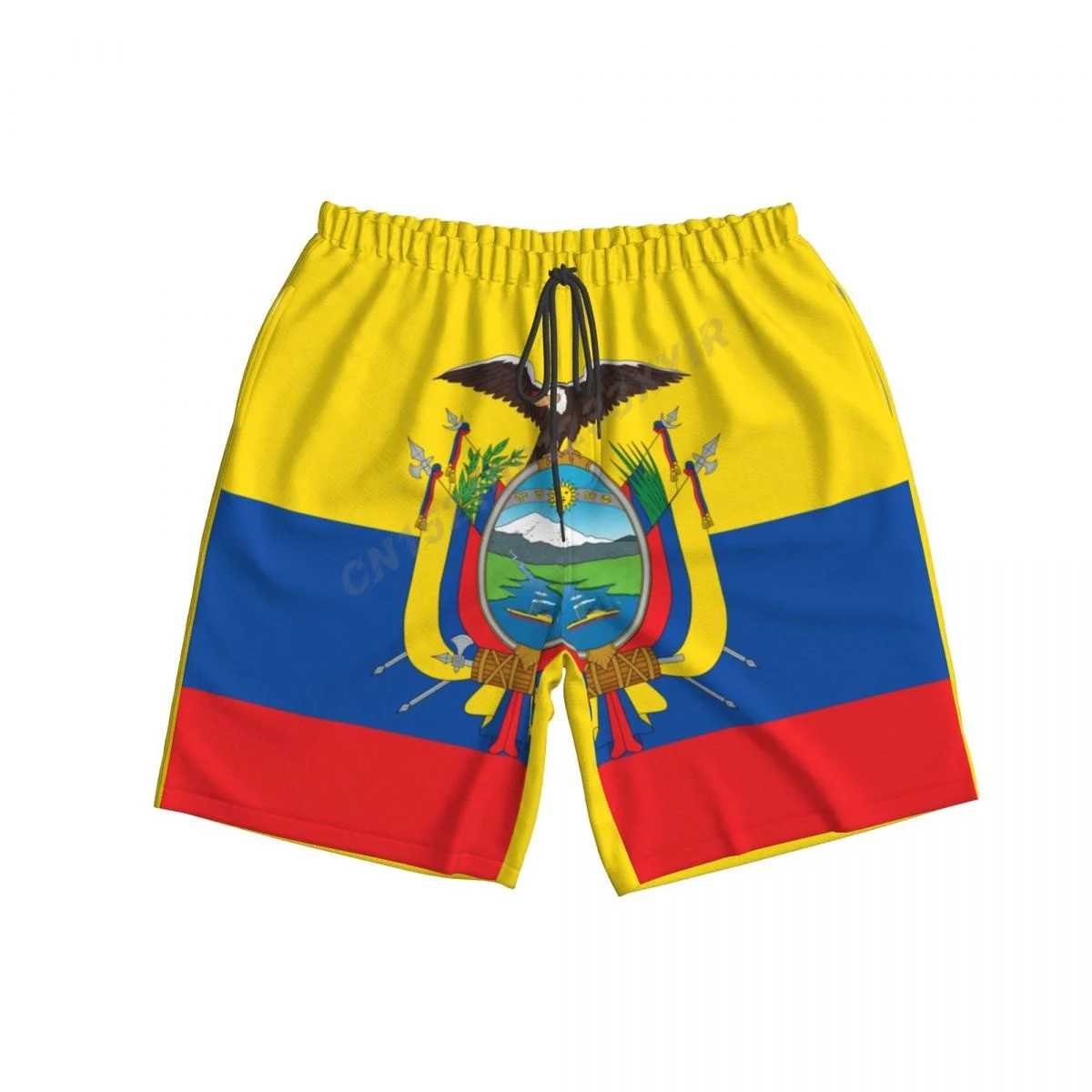 Summer Men's Ecuador Flag Beach Pants Shorts Surfing M-2XL Polyester Swimwear Running 4