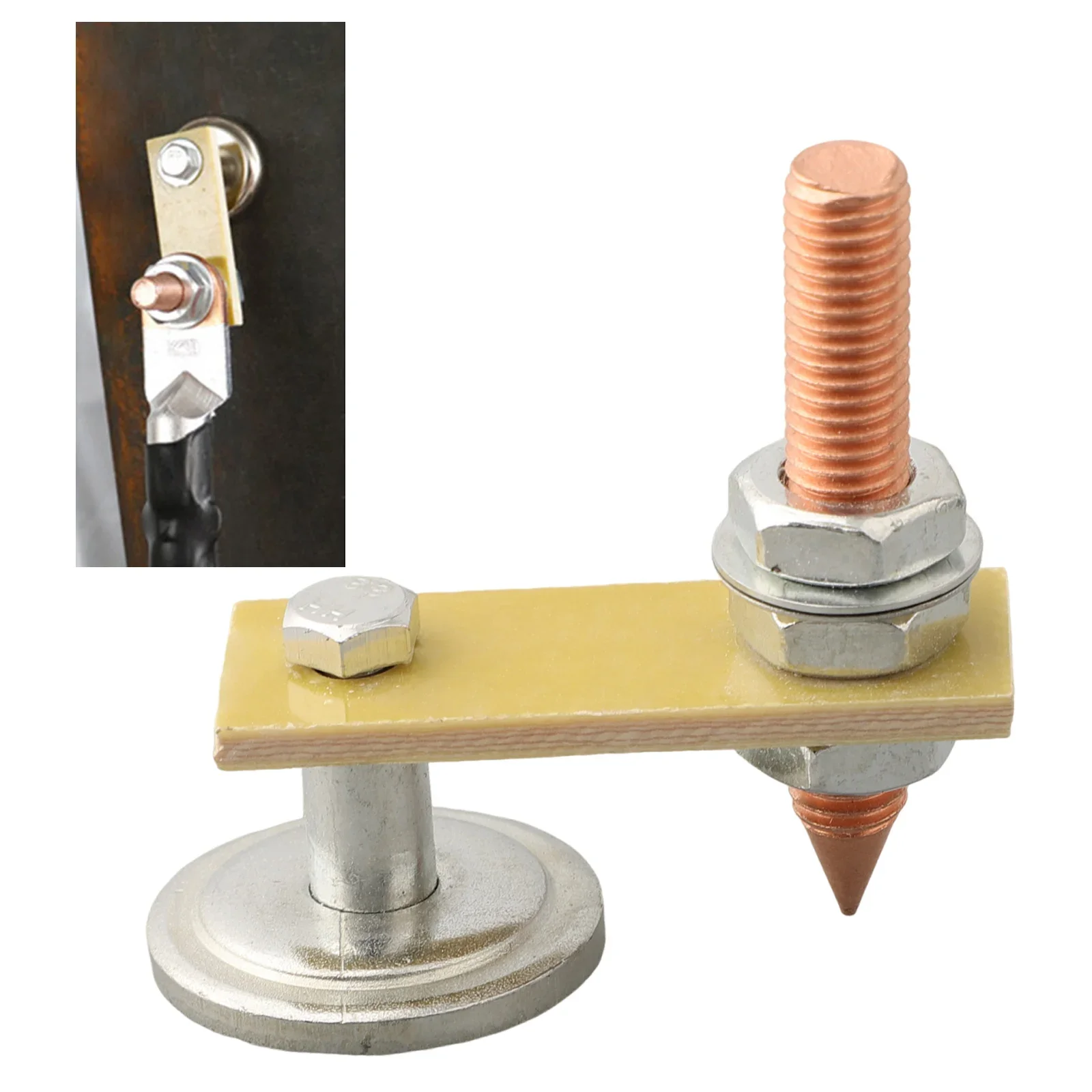Welding Magnet Head Magnetic Support Grounding Clamp Holder Fixture Strong Welder For Mechanical Repair Tool Wi/ Copper Tail 1pc magnetic welding holders welding accessories clamp magnetic welding fixer