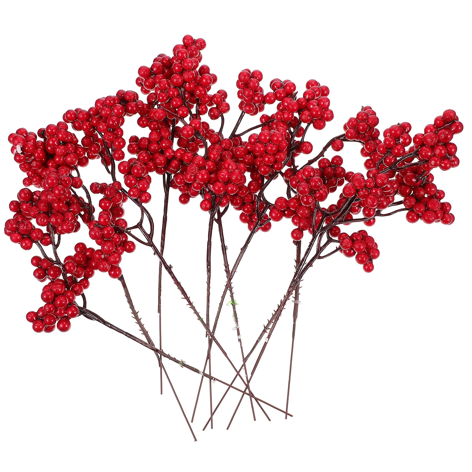 

Christmas Red Berries Xmas Simulation Berry Branch Decor DIY Christmas Imitation Floral Arranging Berry Branch Decoration