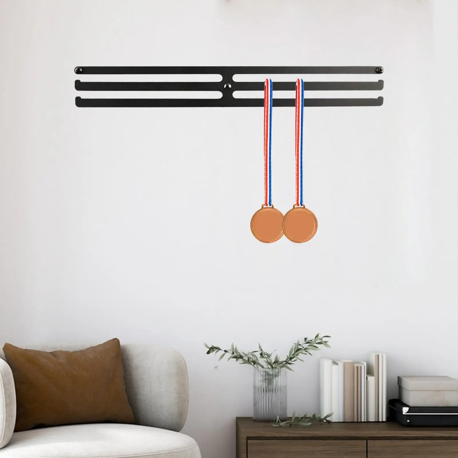 Sport Awards Holder Medal Hanger Display Basketball Medal Rack Wall Organizer for Running,Girl Room,Boy Room,Volleyball,Dorm