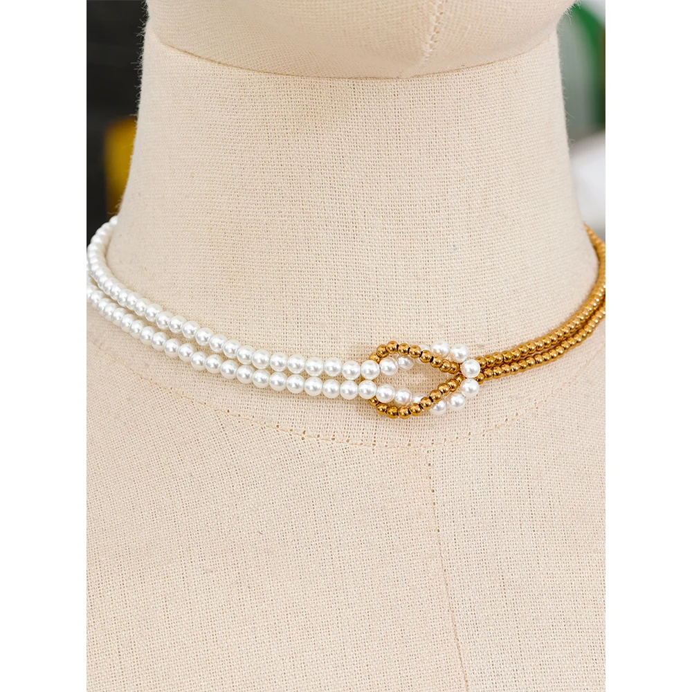 Yhpup Necklace Handmade Chain Knot for Women