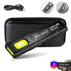USB - C Rechargeable LED Keychain Flashlight - Portable Torch with COB Mini Hanging Work Light and Pen Clip Lantern (1PC with Box)