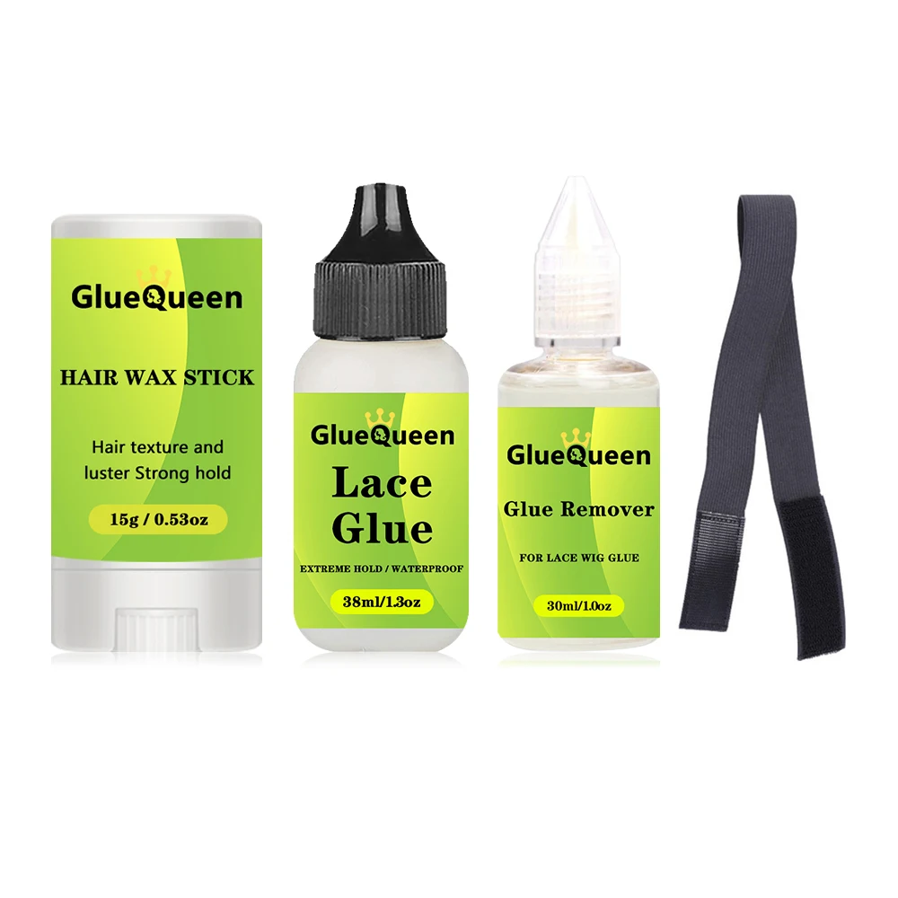 Travel Kit 15g Hair Wax Stick 38ml Wig Glue Waterproof For Lace Wig Sweatproof And 30ml Glue Remover Install Kit wig glue wig glue remover hair styling wax stick wig install kit