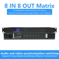 4x4 8x8 8x16 16x16 1920x1080P 60HZ Video Processor Matrix Switcher For HDMI With Network Control Remote/Panel Buttons/RS232