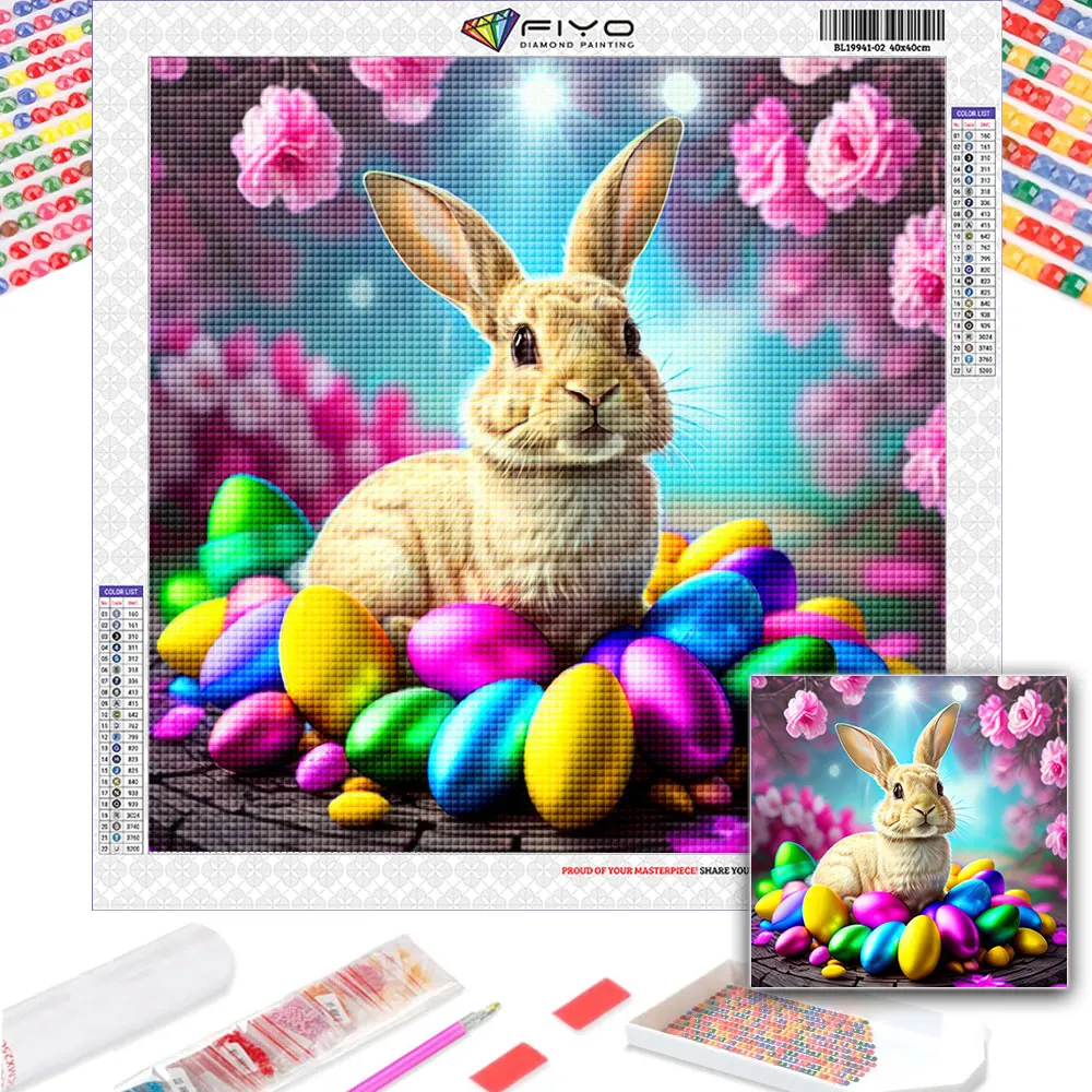 5D Diamond Painting New Animal Easter Bunny Diamond Embroidery