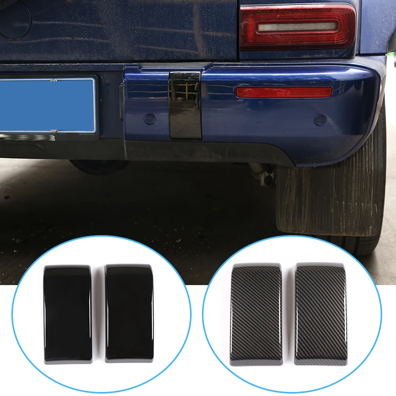 

2 Pcs ABS Glossy Black For Mercedes Benz G Class W463 2019-2020 Car Rear Bumper Trim Accessories
