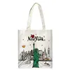 New York Souvenir Women Tote Bag Large Capacity Shoulder Bags No Zipper Eco Lady Shopping Shopper Handbag Canvas Girls Handbags 3
