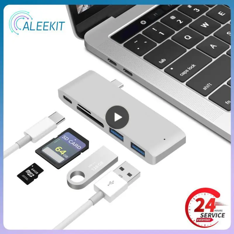 3.1 Type-C Hub To Adapter 4K Thunderbolt 3 Usb C Hub Tf Sd Card Reader Slot Pd Per Macbook 16 14 Air 13 M1 Chip