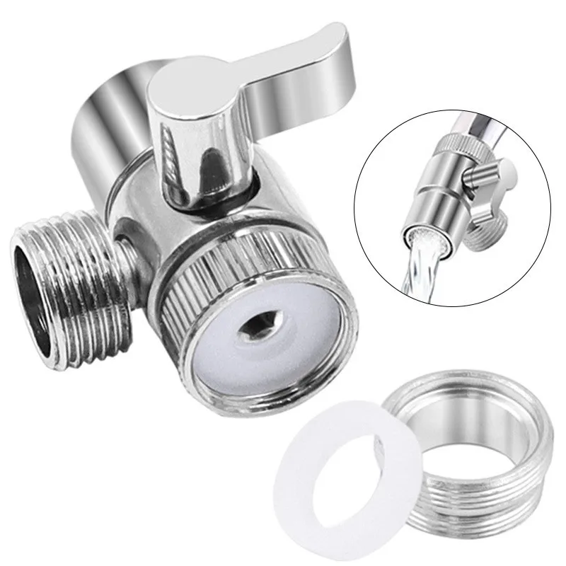 

Universal Alloy Faucet Switch Adapter Kitchen Sink Splitter Diverter Valve Water Tap Connector for Toilet Bidet Shower Bathroom