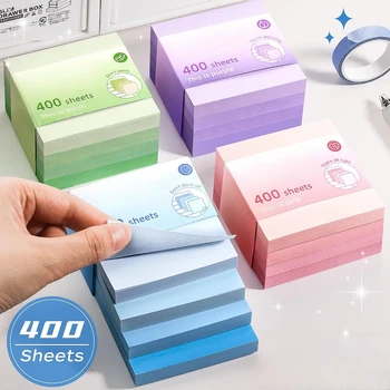 400 Fogli di Note Adesive Quadrate Sfumate, Facili da Strappare, Riutilizzabili, Scrittura Fluida, Ideali per Studenti, Aule, Agende, Uso in Ufficio
