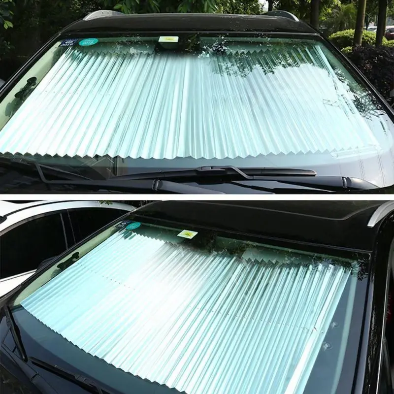Car Retractable Curtain With Uv Protection Auto Sunshade Fits Front Window For Windshield Large Sun Visor Protector Blocks car side awning,sun shade sail,sunshade net,fold parasol