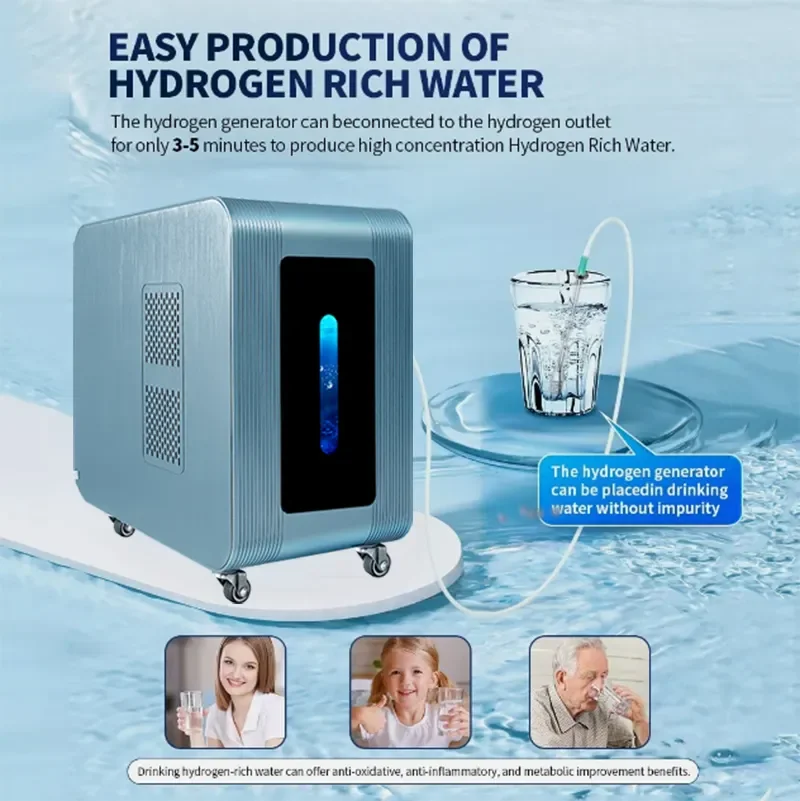 Hydrogen Inhaler, 300ml/min Hydrogen ​Inhalation Machine, 99.99% High Purity PEM Ionizer, Hydrogen Water Generator for Home 2