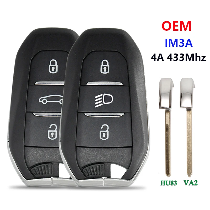 Car Remote Control Key For Citroen Peugeot 508 5008 2020 2021 4A HITAG AES IM3A NCF29A1M 433.92MHz Original Promixity Card