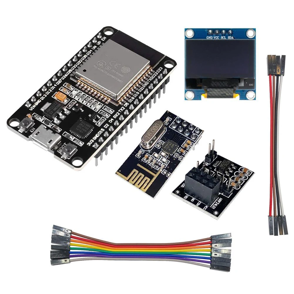 1Set Esp321 Con Kit Nrf24L01 Scheda Di Sviluppo Modulo Wireless Dtu Plug-And-Play Per Inverter Hoymiles Moduli Fotovoltaici Da 25.4Mm