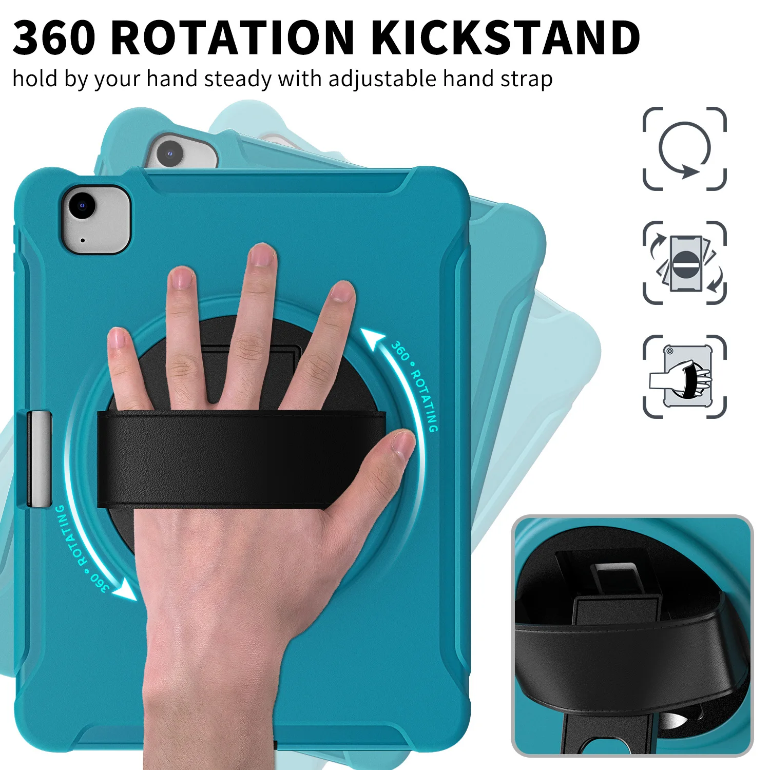 Rugged Shockproof Kickstand Handle Case