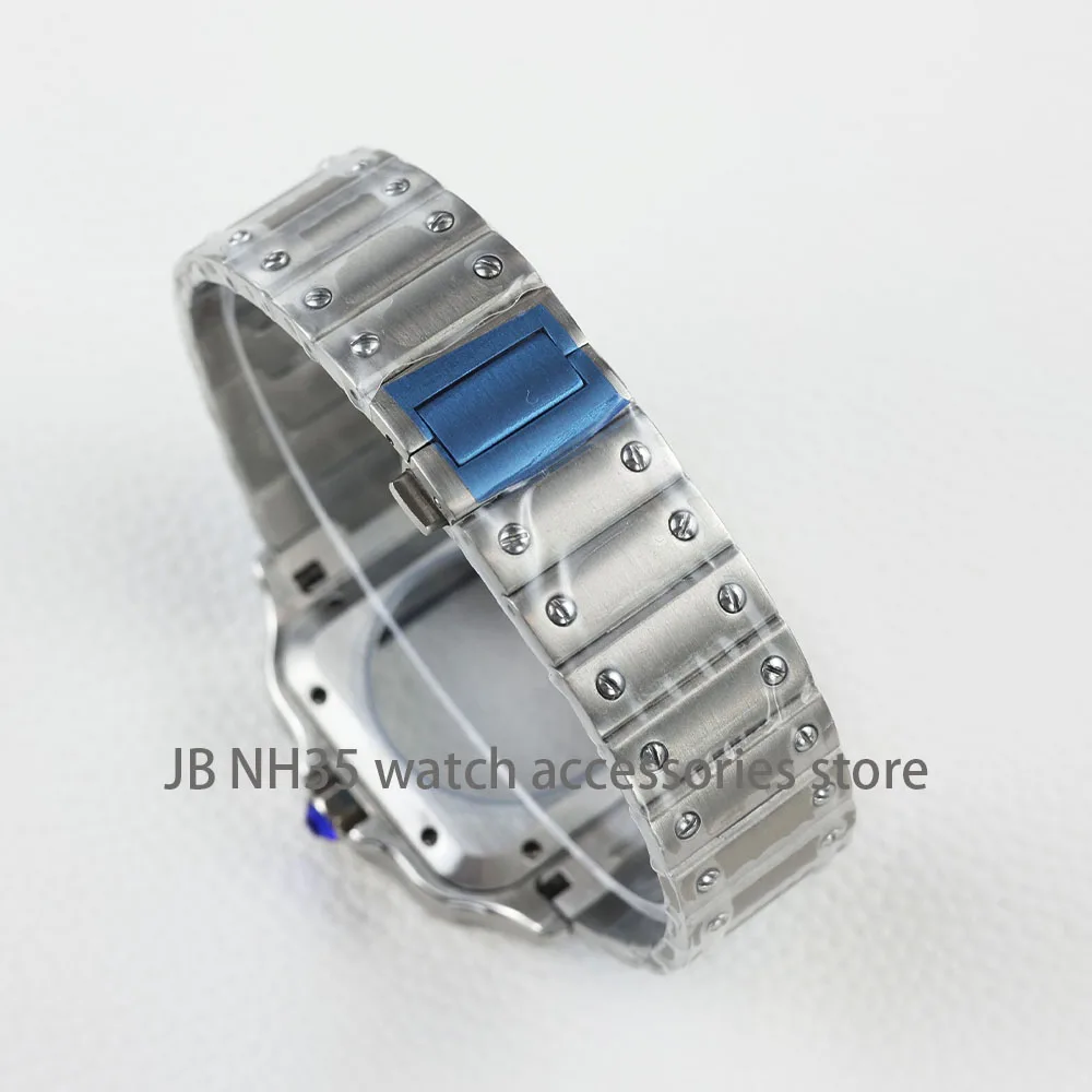 38mm NH35 Watch Case Square Stainless steel Waterproof for Santos NH35 NH36 movement 27mm Dial Watch Accessories apple watch screen protector watch screen protector case watch accessories watch screen protector apple watch screen protector case watch case watch protective case watch cover watch protective cover bumper protective case