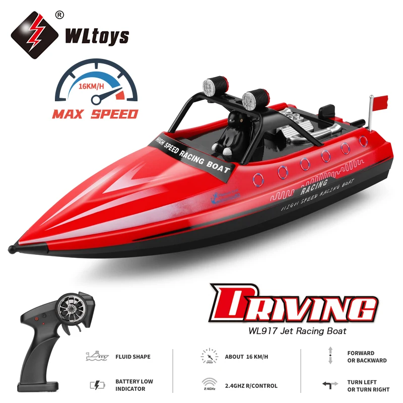 Wltoys Wl917 Rc Boat 2.4g Electric High Speed Jet Waterproof Model