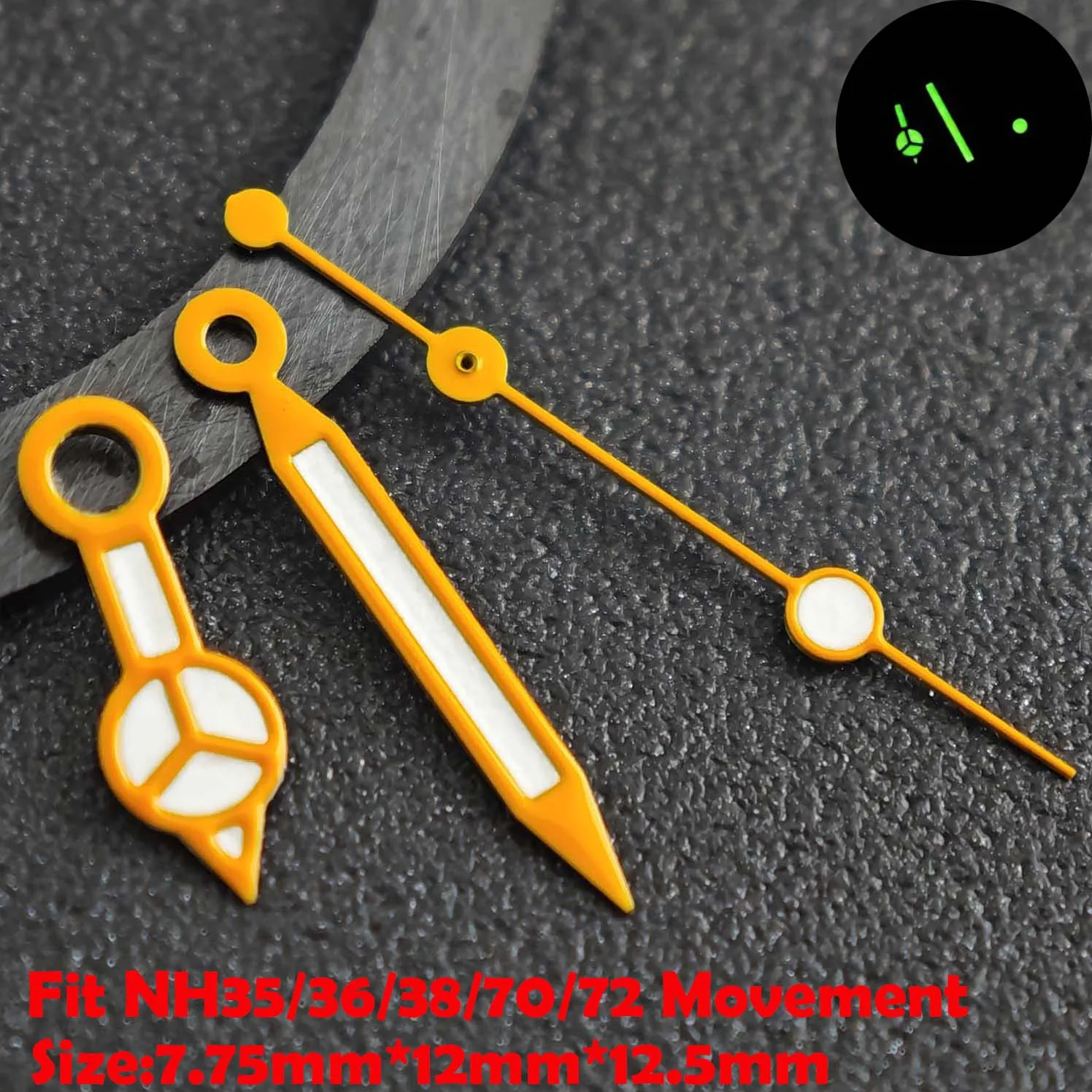 Luminous Green/Blue-Green Watch Hands - Premium Replacement Parts