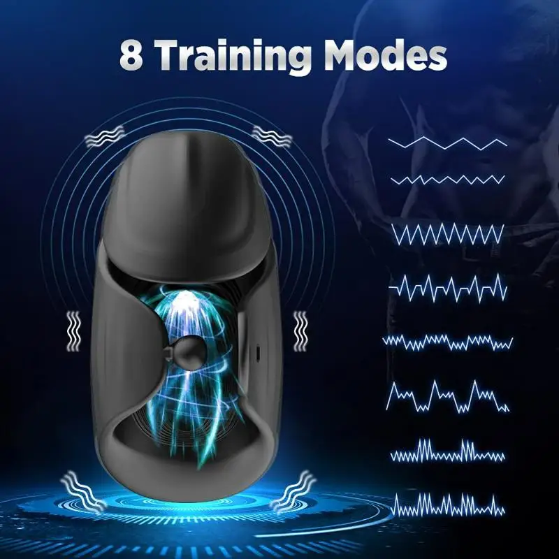 Male sex toys glans vibrator penis exerciser massager adjustable male masturbation cup masturbator delayed ejaculation trainer sex toy for men
