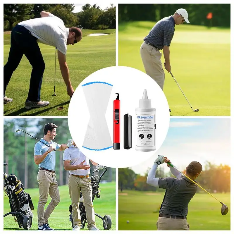 Golf Club Regripping Kits Grip Tape Strips 5oz Grip Solvent 15 Paper Tapers Regripping Golf Clubs Tool For Golf Wedges Repair 3
