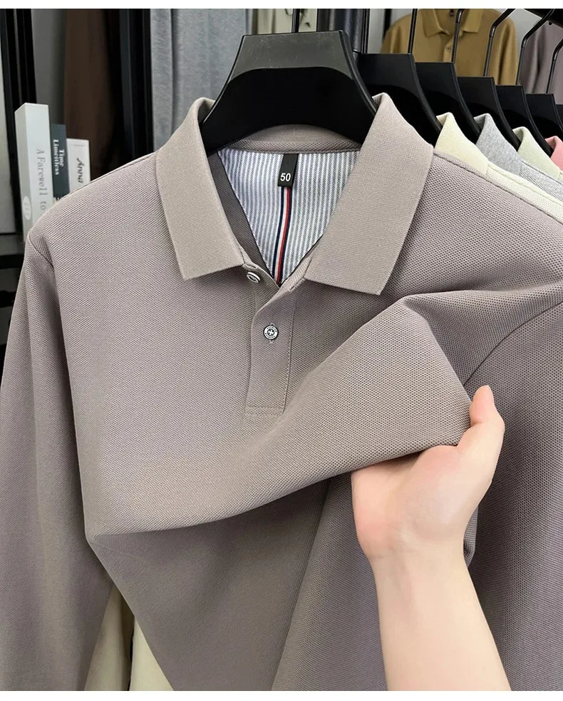 Men’s long sleeve polo shirt for weekend outfits