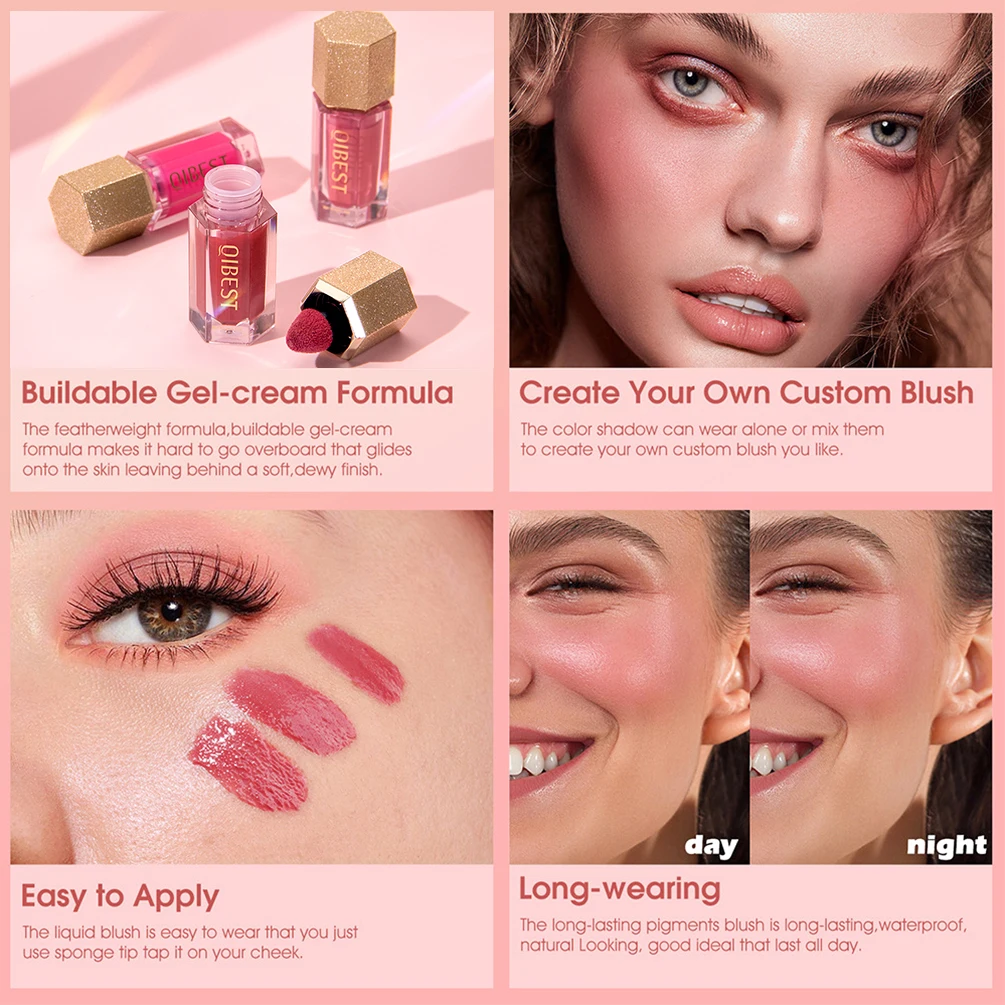 Watercolor Liquid Blush 6 Shades for a Radiant and Sculpted Look Makeup Korean Make Up Highlight Cosmetics Flower Knows Women 5