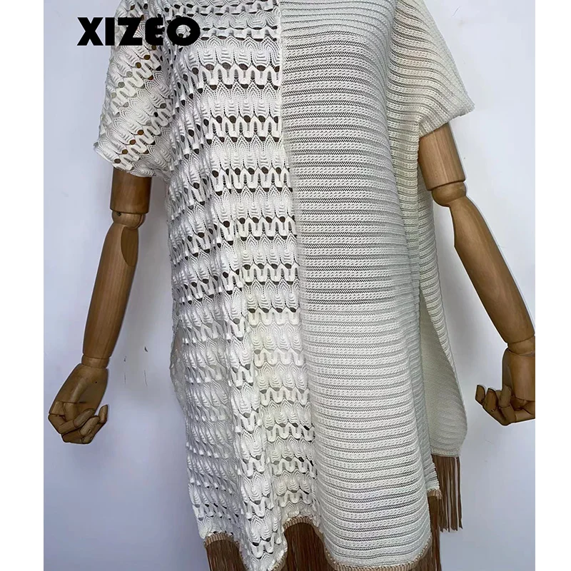 XIZEO  Elegant Autumn Winter Women Cardigan Kaftan Transpare African Holiday Free Size Long Sleeve Party Wedding Gift Kimono