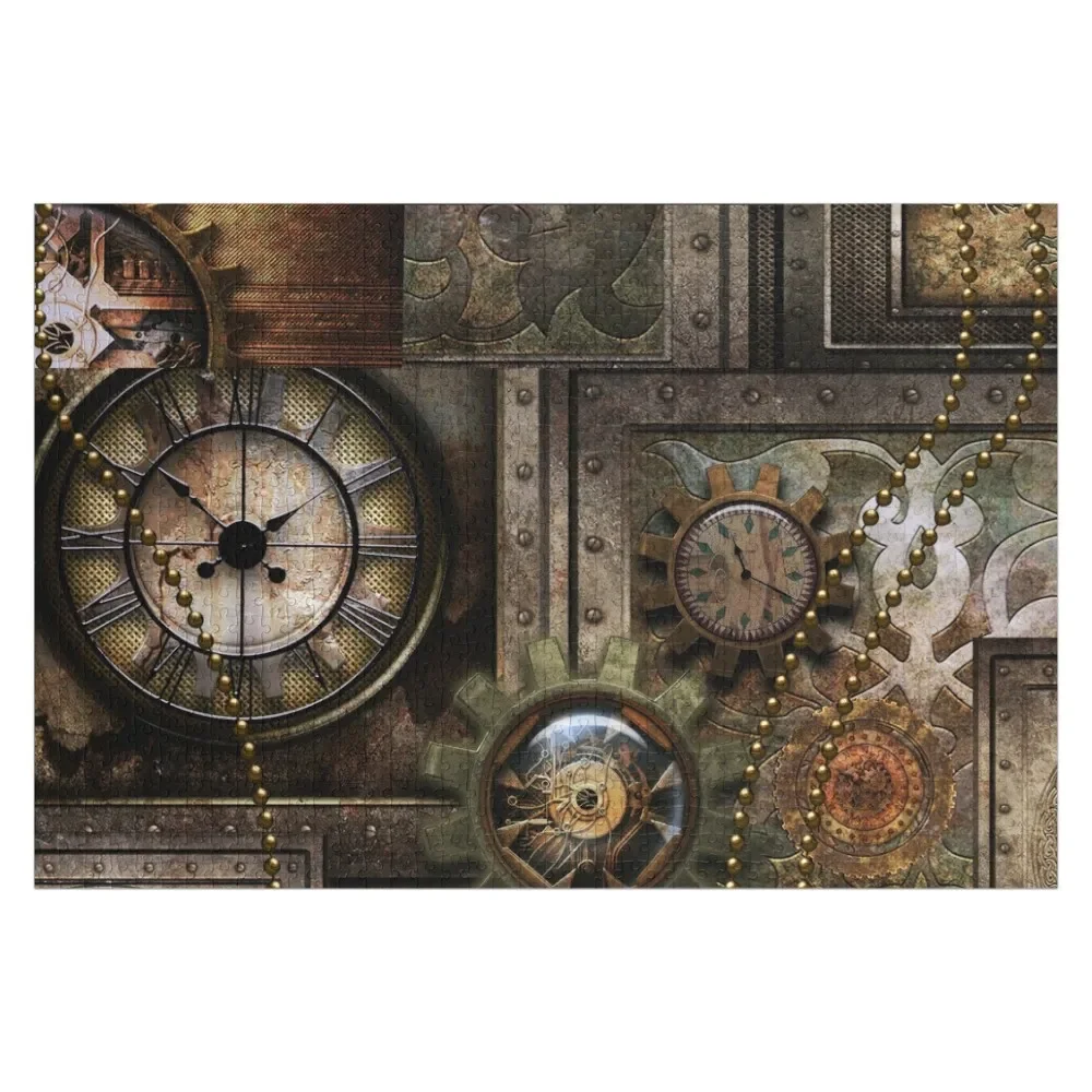 

Steampunk, wonderful clockwork with gears Jigsaw Puzzle Customized Gifts For Kids Iq Puzzle