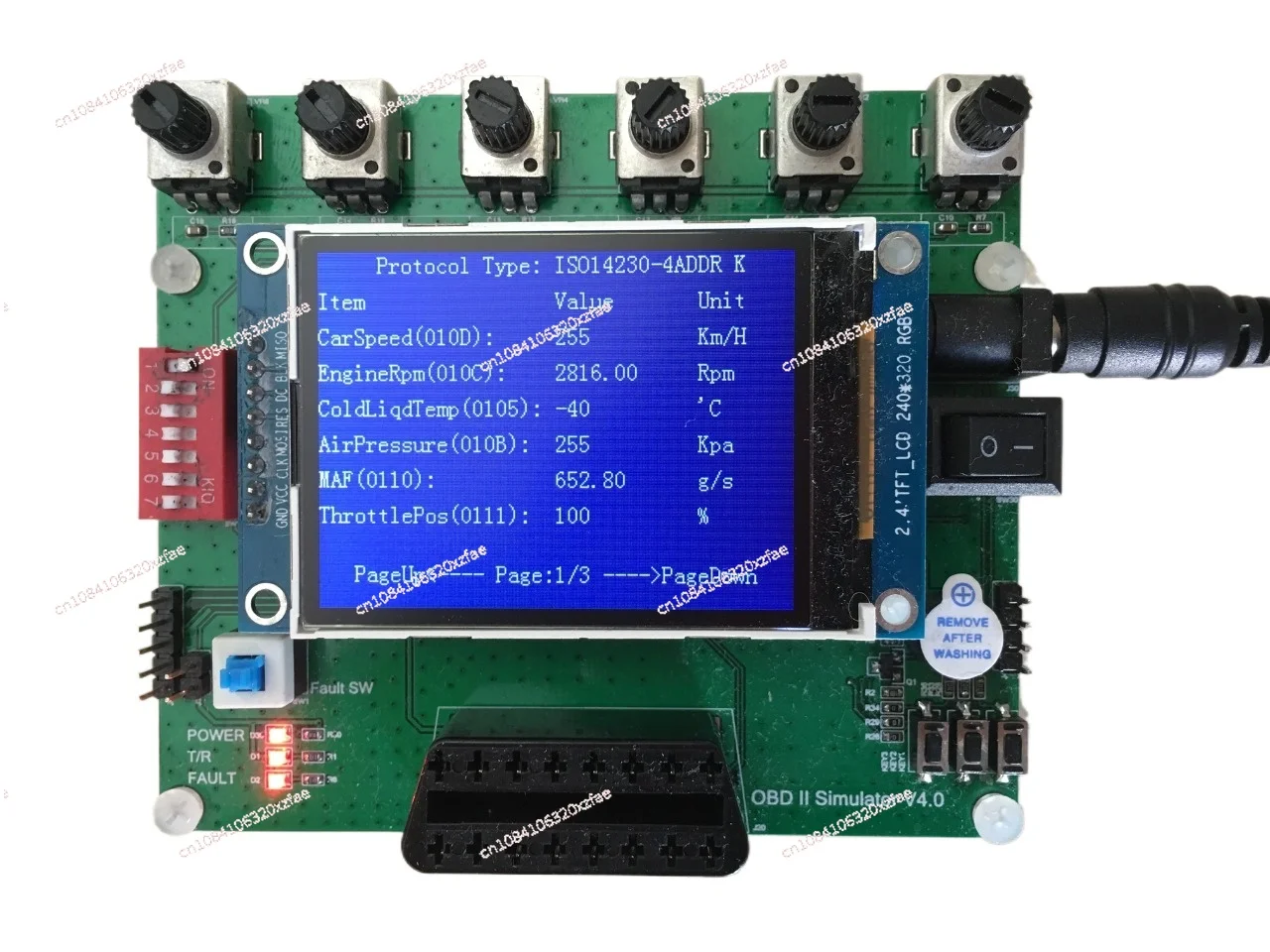 

Эмулятор ЭБУ с OLED-экраном 0,96 дюйма поддерживает J1939/симулятор OBD автомобиля