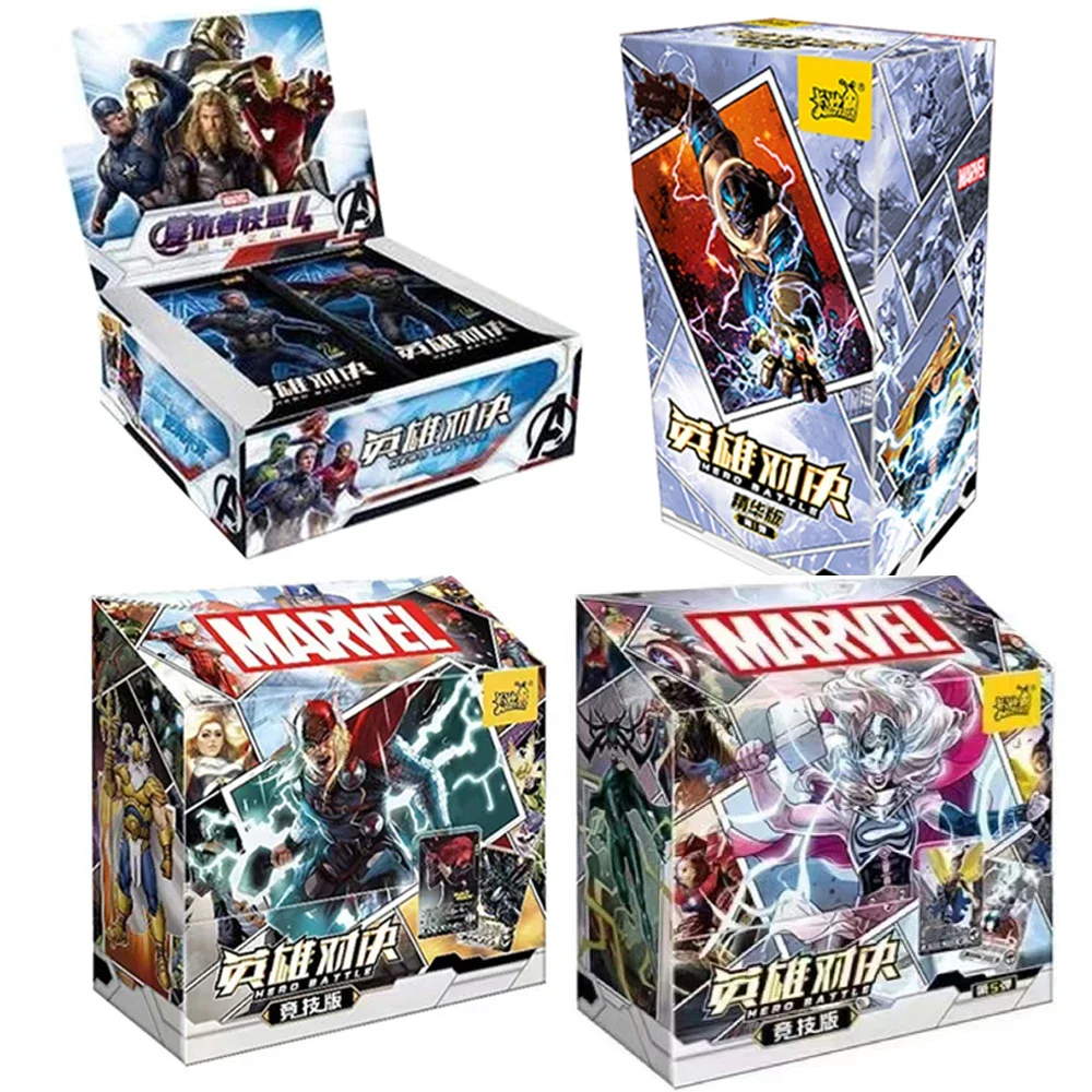 

KAYOU Avengers 4 Cards Marvel Spider-Man Iron Man SSR Flash Cards Collection Card Books Kids Toys Gifts Collection Cards