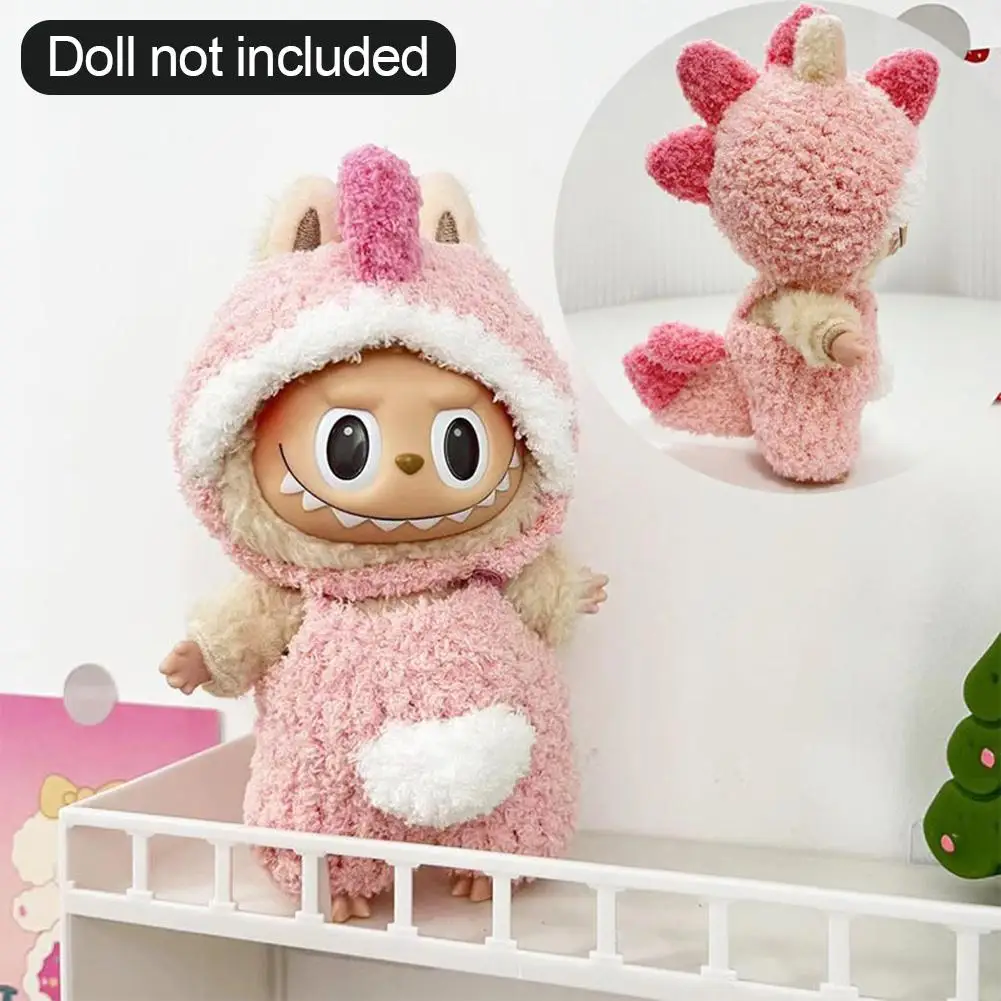 Ropa De Pijama De Leopardo Para Muñecas Labubu De 17 Cm - Conjunto Nocturno Divertido (Muñeca No Incluida)