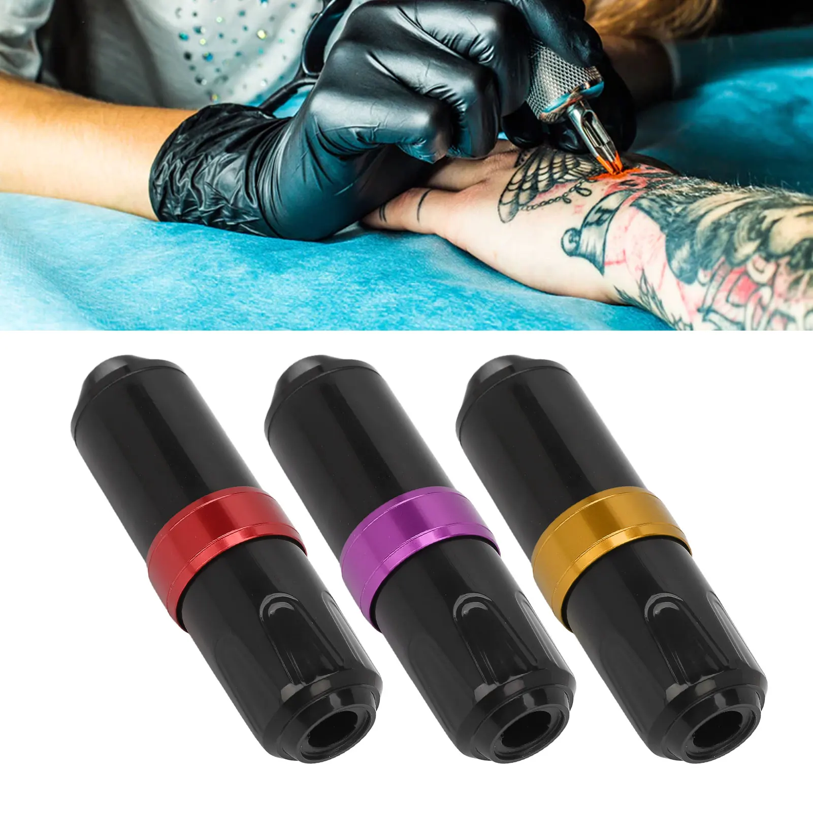 Tattoo Machine Rotarable Pen ABS Cartridge Needle Tattoo Pen Rotarable Slipless Interface Portable with Clip Cord for Salon tattoo pen