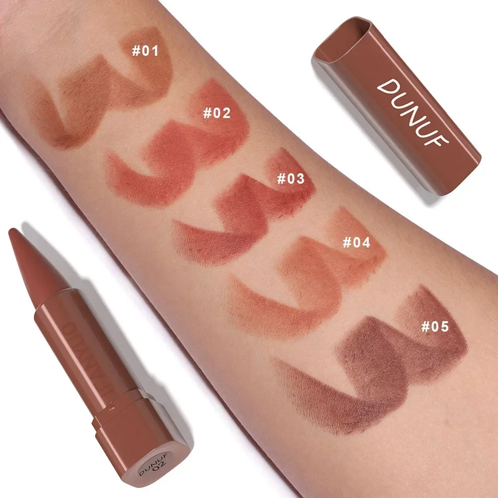 Lip Liner Tapered Gradient Lip Liner Matte Black Brown Velvet Lipstick Waterproof Non Sticky Contouring Tint Lipliner Crayon Lip Makeup