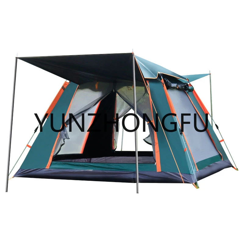 

family tents for camping waterproof 4person 2Doors and 2Windows with Mesh Big Tent for Outdoor