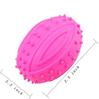 Pet Small Dog Treats Rugby Puppy Interactive Toy Ball Cat Toy for Large Dog Chew Hedgehog Toy Tooth Cleaning Bite Ball 2