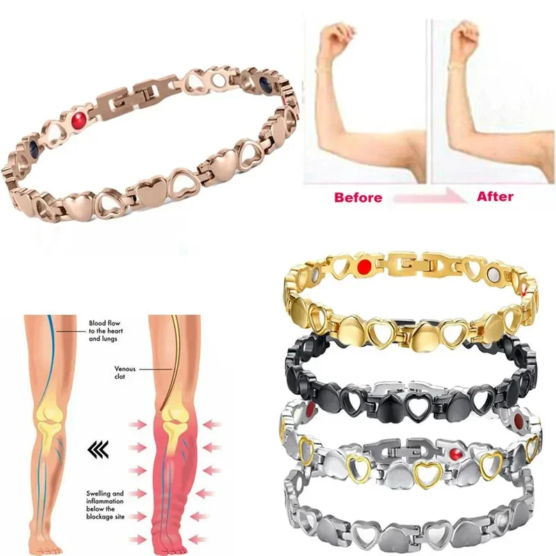 Healthy Magnetic Slimming Bracelet Woman Charm Sexy Bracelet Man Weight Loss Bracelet Link Heart Wristbands Jewelry Health Care