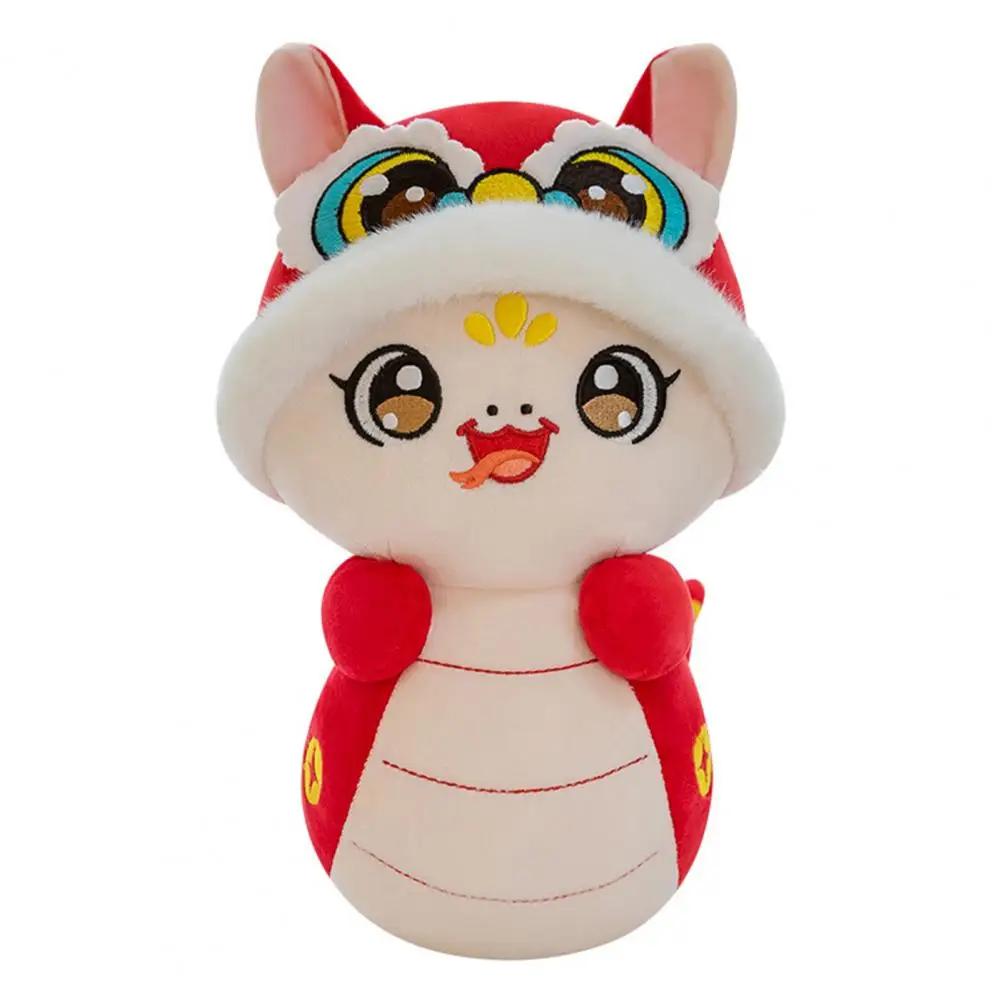 Chinese New Year Snake Mascot Cute Snake Plush Toy Chinese Zodiac Stuffed for Kids Adults Feng Shui