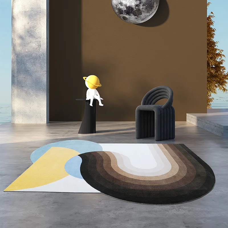Modern High End Irregular Rug Teenager Bedroom Decoration Carpet Simple Fluffy Soft Carpets for Living Room Lounge Plush Mat 3