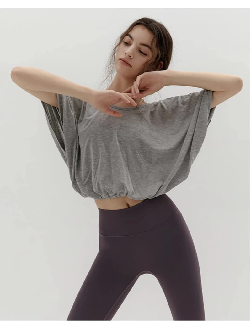2026 Newly Summer Oversized T-Shirt Women Backless Sexy Cut Out Streetwear Tees Yoga Tops Jogger Running Shirts Blusa Feminina 5
