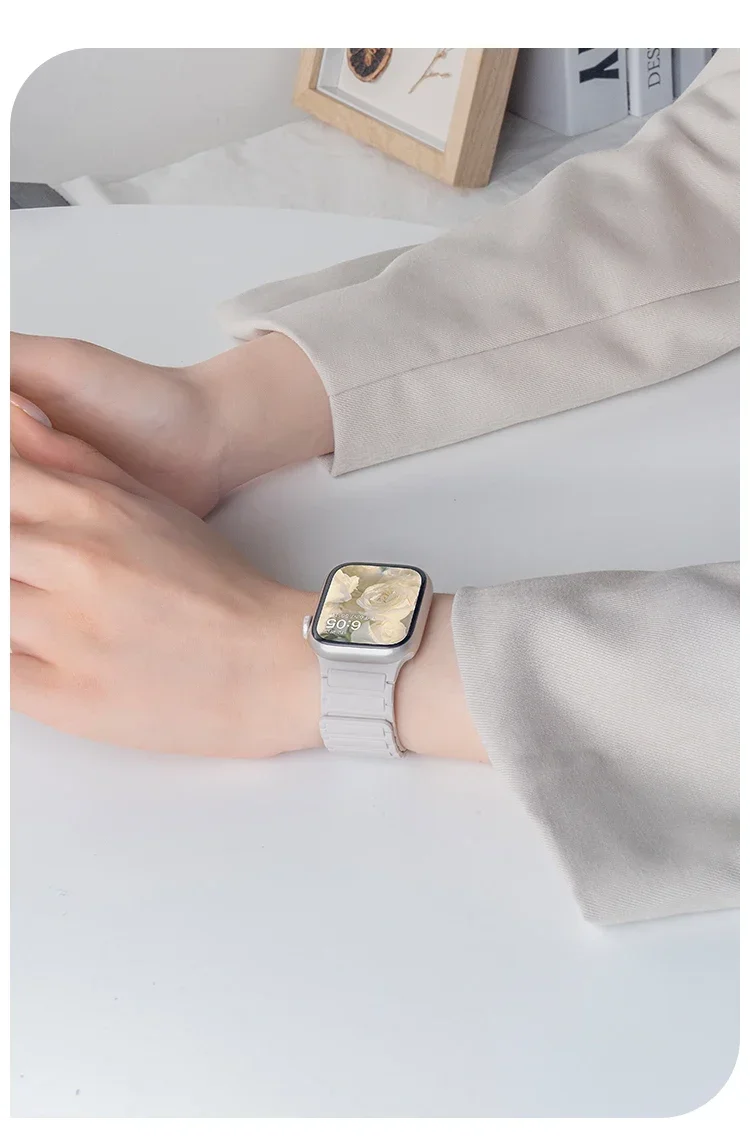 Silikonarmband für Apple Watch 46 mm 42 mm 49 mm 45 mm 41 mm 44 mm 40 mm Magnetband für IWatch Ultra 3/2 Serie 11 10 9 8 7 6 SE 5 – Detail 22