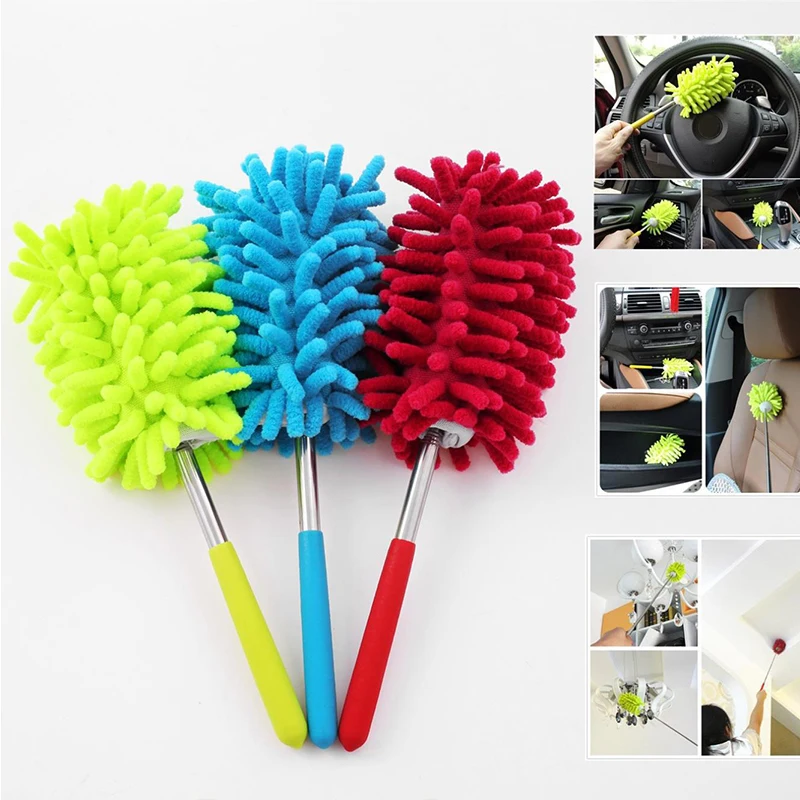 Brosse de nettoyage de poussière à main extensible en microfibre, brosse  Anti-poussière pour la maison, climatisation de voiture, outils de  nettoyage de meubles - AliExpress