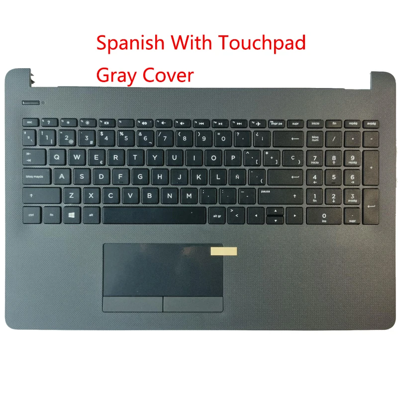 Nova Espanhol Teclado Latina para hp 15-bs 15-br 15-bw 15t-br 15q-bu 15t-bs 15z-bw 250 255 g6 Tpn-c129 130 com Apoio para as Mãos Tampa do Case - Imagem 2
