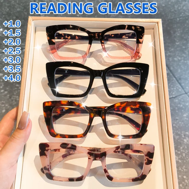 Lunettes de lecture chic œil de chat pour femmes et hommes – Lunettes de lecture vintage, idéales pour la lecture sur ordinateur, les jeux, la télévision et le téléphone 1