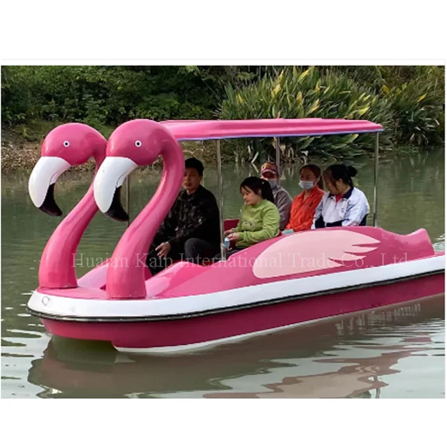 Flamingo electric boat with fiberglass material water equipment flamingo electric boat with 4-person couple flamingo boat flamingo вольер для животных