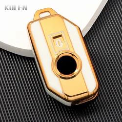 Premium TPU Key Case Cover (Golden White)
