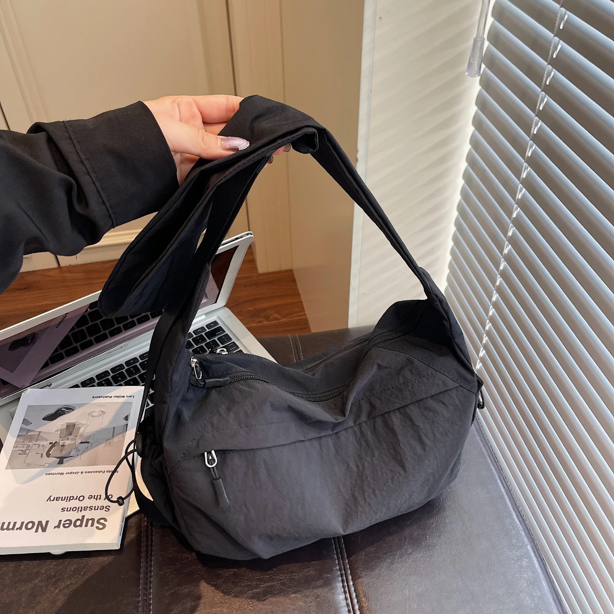 Japanese-Style Ultra-Light Waterproof Crossbody Bag Nylon Fabric Unisex Versatile Shoulder Bag Dumpling Bag Cycling Backpack Chest Bag Travel Hiking